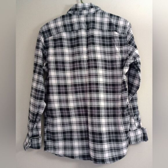 NWT Gap Black And White Plaid Shirt Women's Size XS - Picture 2 of 6